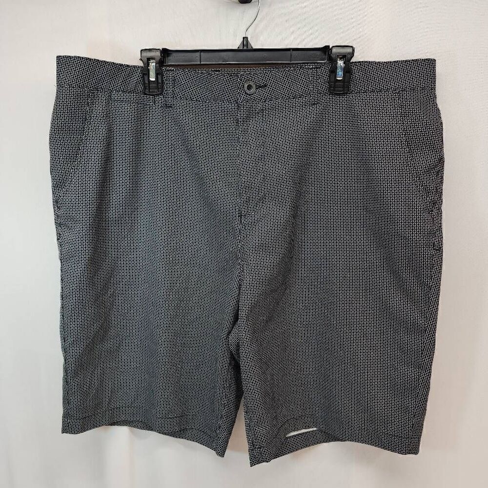 Johnnie-O Size 40 Black Smails Printed Performance Golf Shorts Mens Black Stretc